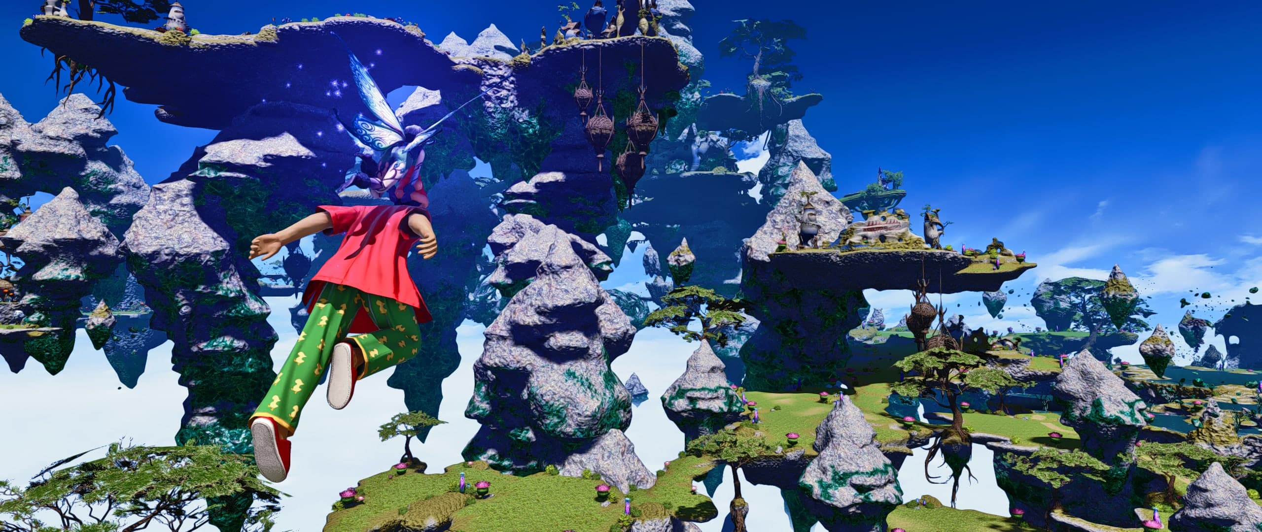 Sonicrida flying in the Sea of Clouds zone